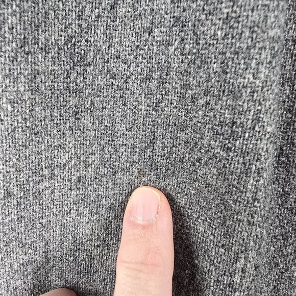 Gray Wool Blend Midi Skirt Classic A-Line Style Size 5 Elegant Textured Fabric - Picture 4 of 10